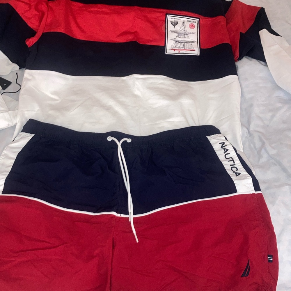 Nautica Red, White, and Navy Set